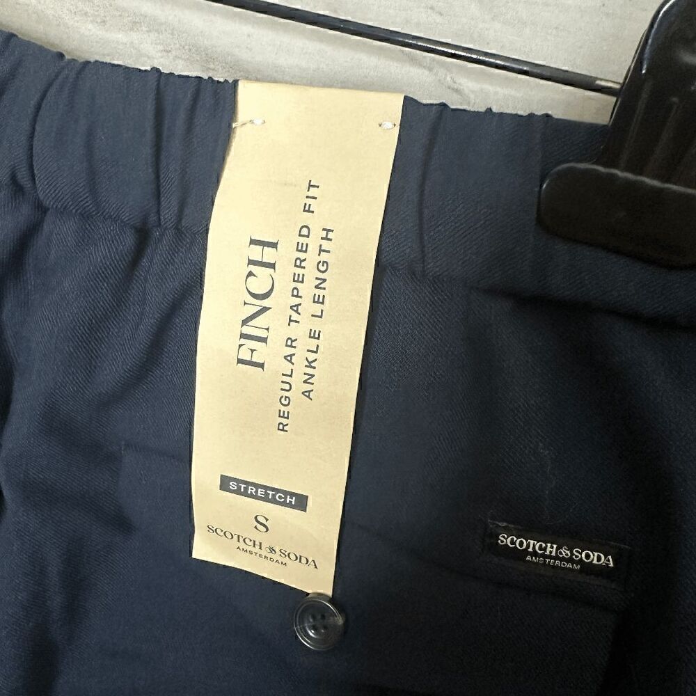 Scotch and Soda Mens Navy Wool Finch Tapered Fit Ankle Length Pants Size Small - Picture 9 of 12